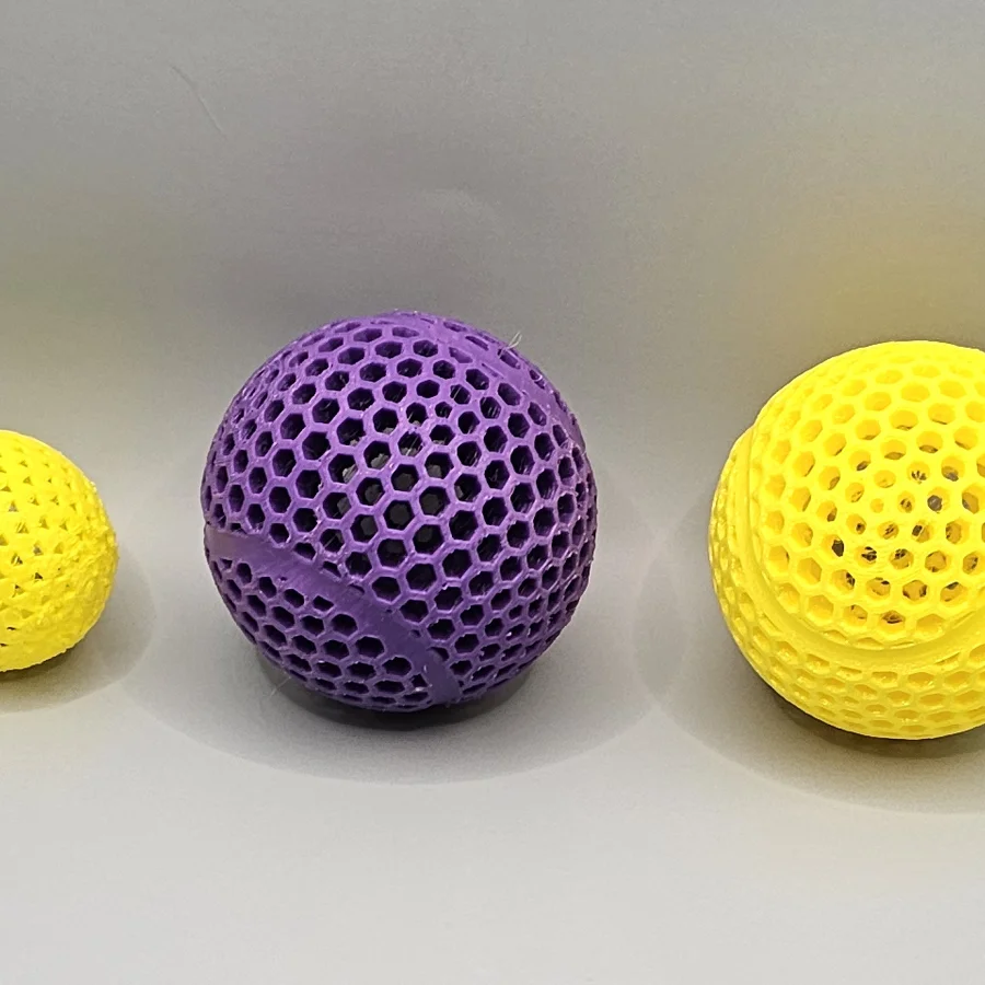 Honeycomb fidget balls in three sizes