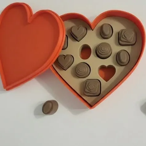 Heart shaped box with chocolates