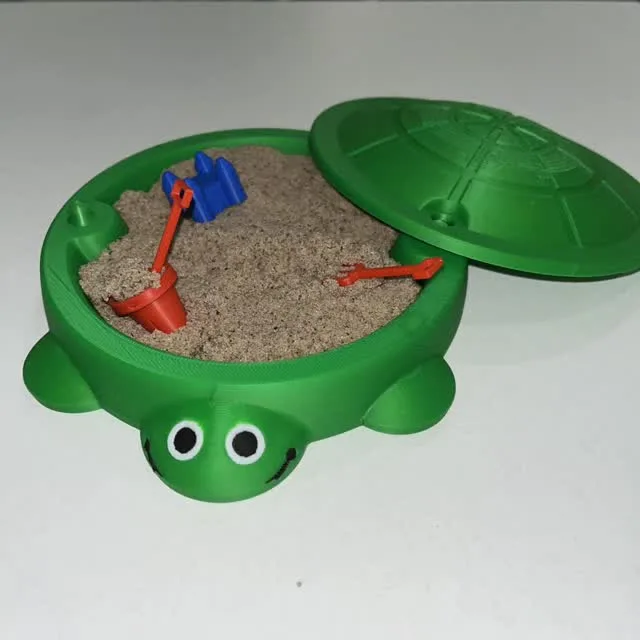 Miniature turtle sandbox